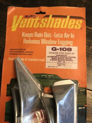 AVS For Pontiac Olds Chevy Wagon 70s Vent visor Window Deflector Vintage NOS 4PC
