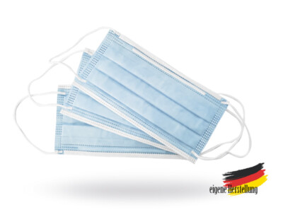 50 Mundschutz Masken Gesichtsmaske med. 3 lag. // eigene Herstellung (MC-11)