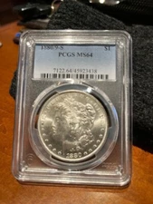 1880/9-S Morgan Silver Dollar MS64 PCGS