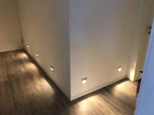 10x LED Wandeinbauleuchte Treppe Stufenleuchte mit Bewegungsmelder f. 60er Dose