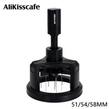 ALIKISSCAFE WDT Rotary Distributor – 51/54/58 mm Adjustable Coffee Stirrer Tool