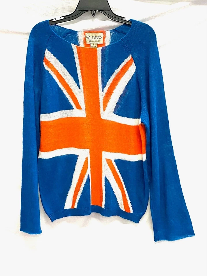 WILDFOX Alta Costura Etiqueta Dorada Save Queen Penny Lane Union Jack Bandera de Inglaterra Británica Foto 4 de 4