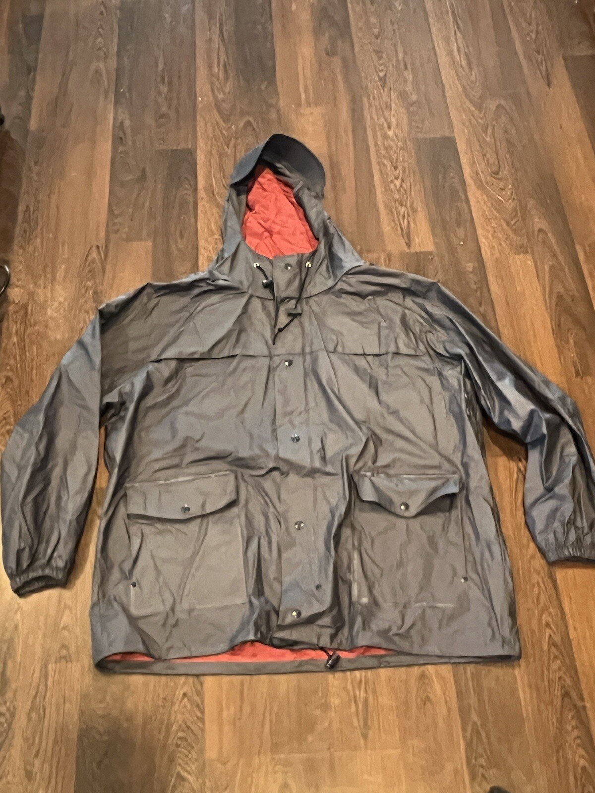 Totes Mens XL Rain Jacket Blue Long Sleeve Full Zip Hooded Rain Coat eBay