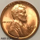 1948 D Lincoln Wheat Cent Bronze Penny Choice-Gem Bu Uncirculated
