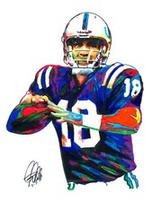 Peyton Manning Indianapolis Colts Football Sports Poster Print Wall Art 8.5x11