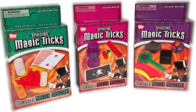 3 Sets AMAZING MINI MAGIC TRICK KIT Thumb Tip Silk Card Coin