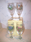 NEW Noritake GOURMET GARDEN 4 ICED TEA GLASS SET 14 oz Water Goblet Beverage NIB
