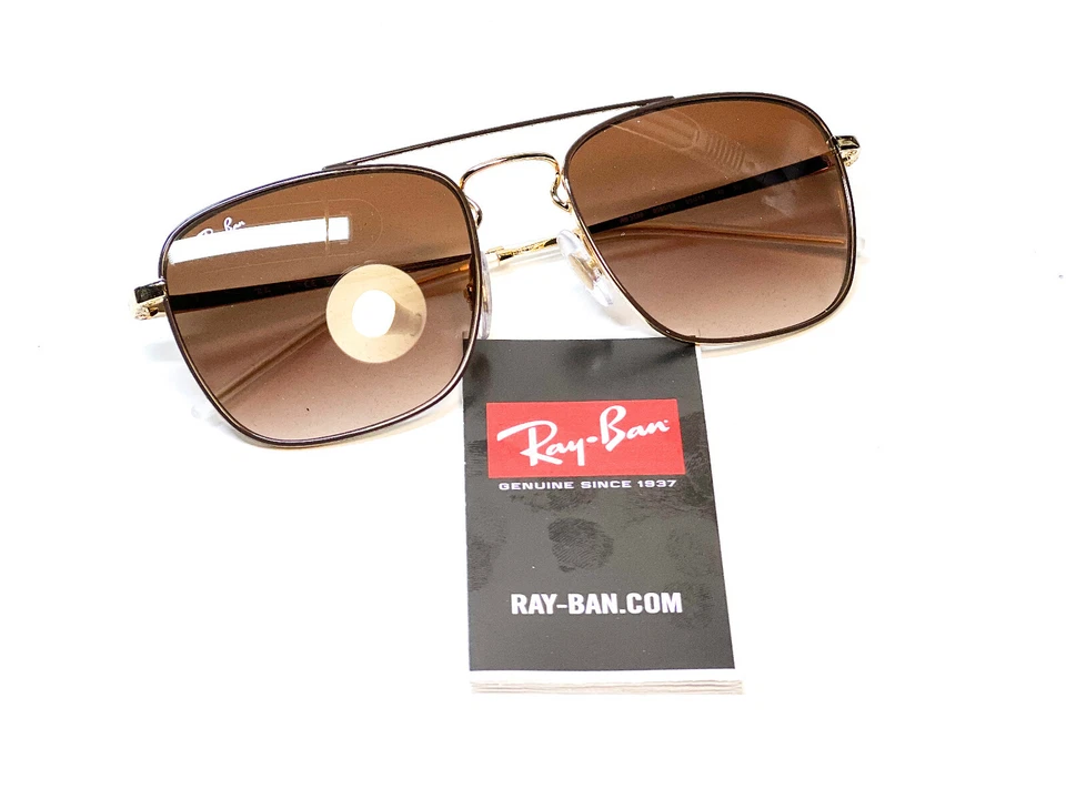 RAY BAN 3588 905513 braun auf gold Metall Unisex Sonnenbrille  Neu - Bild 2 von 4