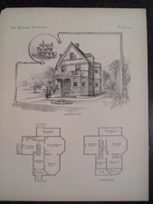 Victorian Design Architecture Shingled Country House Plan Historic 1885 #215
