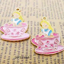 Lot Cartoon Princess Pendant DIY Necklace Jewelry Making A30