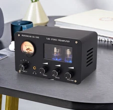 SA-1000 Hifi Audio Amplifier 4 In 2 Out Electric Tube Preamplifier