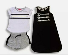 Saint Eve Kids Cute  Comfy Youth 3 Pc Pajama Set Nightgown Tank Tee Szs 7/8