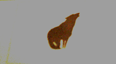 SILHOUETTE WOLF RETIRED RARE.  ART IMPRESSIONS RUBBER STAMPS