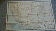 vintage map of SOUTHWESTERN UNITED STATES   1948