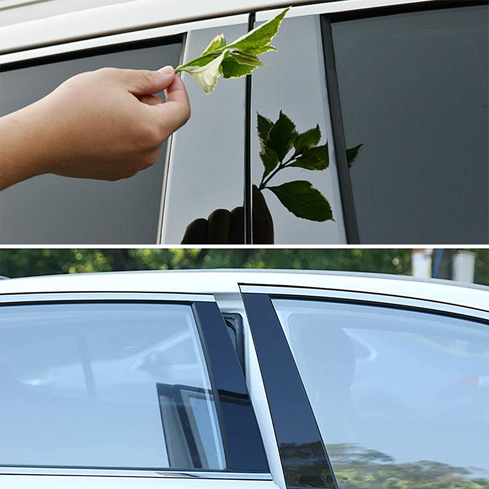 Black Pillar Posts For 2019-2021 Toyota RAV4 Door Trim Cover Kit Car Accessories