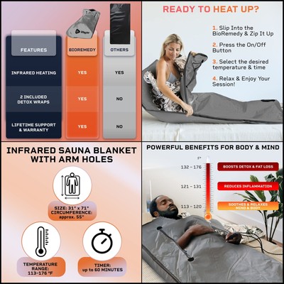 LifePro Sauna Blanket for Detoxification - Portable Far Infrared Sauna for Home