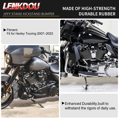 2Pcs Black Motorcycle Side Kickstand Non-Slip Plate Base - Foto 4