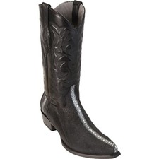 Los Altos Men's Genuine Rowstone Stingray Western Cowboy Boots Snip Toe Wide EE