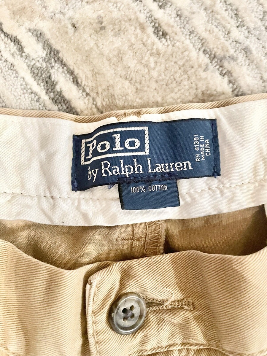 Polo By Ralph Lauren RN 41381 khaki chinos pants 100% cotton men's