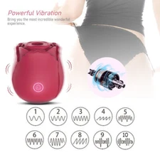 10 Speed Personal Massage Rose Vibrator sucking Massager for Women Discreet