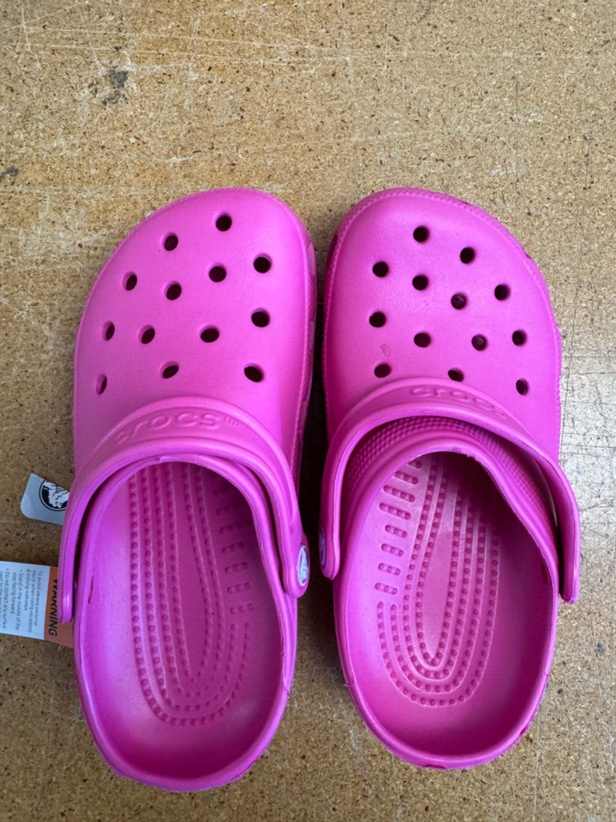 NEW Crocs Classic Clog - Chocolate with Pink Bands - Size  display picture 2
