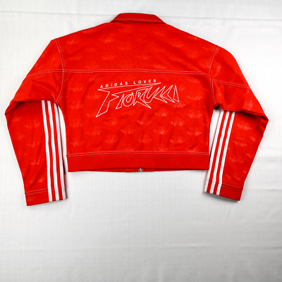 adidas red crop jacket