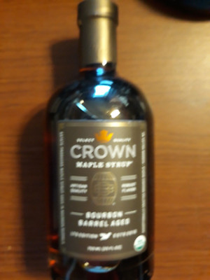 Crown Bourbon Barrel Aged Maple Syrup with Robust Flavor, 25 fl oz / 750 ml