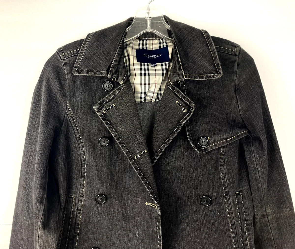 Vintage burberry denim hot sale jacket