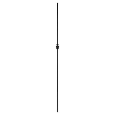 Nuvo Iron 1/2 Square Hollow Black Steel Interior Stair Baluster - 44 Long -