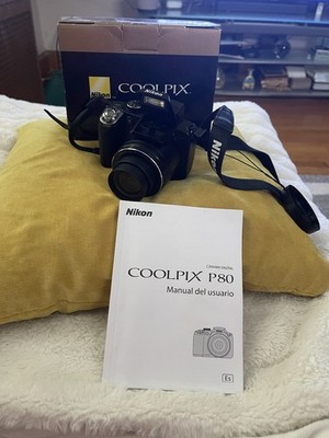 Nikon COOLPIX P80 Bridge Digital Camera Black 18x Optical Zoom f/2.8 Auto Focus