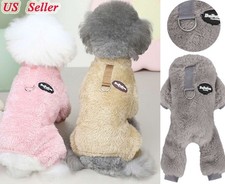 Warm Fleece Dog Jumpsuit Puppy Cat Pajamas Coat Chihuahua Pullove Jacket Dogs US