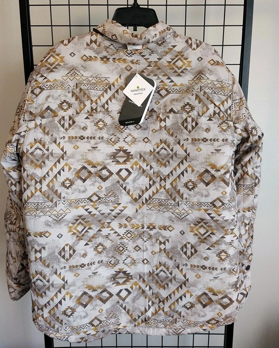 & Lore By Tahoe River Men's Reversible Coat Large Snap Buttons Brown Outerwear  image 12