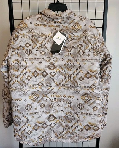& Lore By Tahoe River Men's Reversible Coat Large Snap Buttons Brown Outerwear  image 12