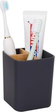 Bamboo Toothbrush Holder for Bathrooms 3 Slots Toothbrush  Toothpaste Holder