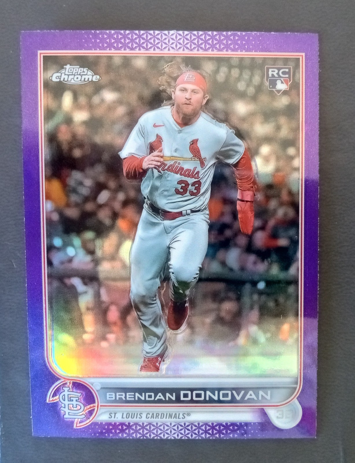 2022 Topps Chrome Update Brendan Donovan RC Purple Refractor Mint #USC140