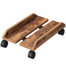 Adjustable PC Stand, Mobile Computer Tower Stand with Locking Caster Wheels, ...