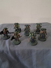 Warhammer 40k Death Guard Plague Marine x 7 Nurgle Painted- RARE OOP