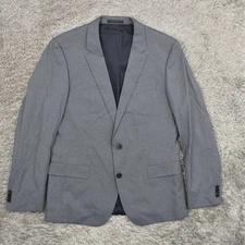 Hugo Boss Men's Size 44R Lux Sport Coat 2-Button Gray Polyester Solid