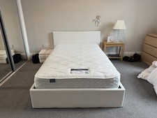 Dunelm Double White Ottoman Storage Bed + Silentnight 1000 Pocket Mattress ✅