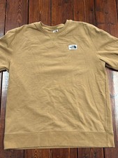 The North Face Mens XL Heritage Patch Crew Neck Sweatshirt Pullover Brown Tan