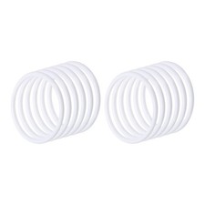 12 Pcs Metal Dream Catcher Rings, Round Floral Wreath White, 3.3 Inch 