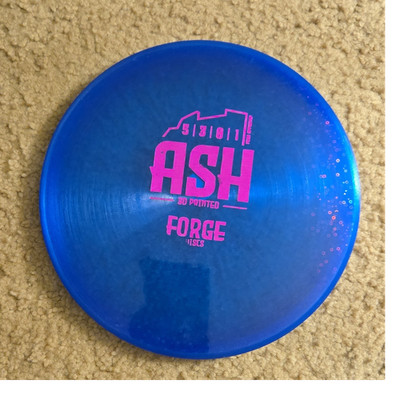 Forge Discs ASH 3D Printed Midrange Disc Golf Disc 5/3/0/1 Blue/Pink 173.5g