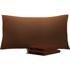 Pillowcase Set King Size, 2 Pack Microfiber, Stain Resistant, Brown