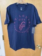 Stadium Essentials MLS St. Louis FC Soccer Navy Tee Shirt, Men's Large, NEW