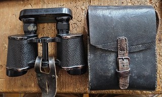 WK 2 Wehrmacht original Fernglas mit Gürteltasche von Eugen Huber München