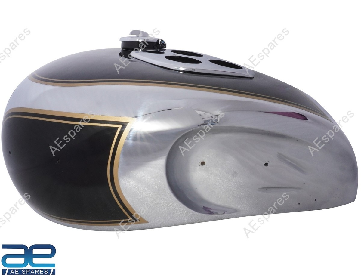 Chrome Black Painted Petrol Fuel Gas Tank For Triumph T90 5T Speed