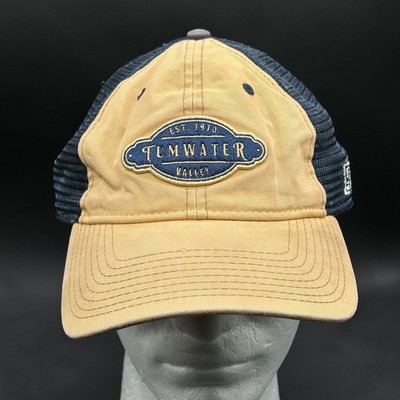 Tumwater Valley Trucker Hat The Game Men's Adjustable Tan Navy Mesh