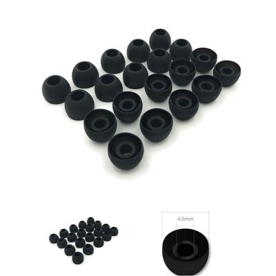 Universal Fit Silicone Earbud Replacement Tips   10 Pairs in Elegant Black