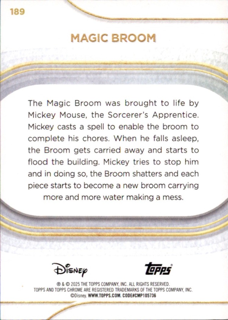 2025 Topps Chrome Disney Magic Broom #189 | eBay