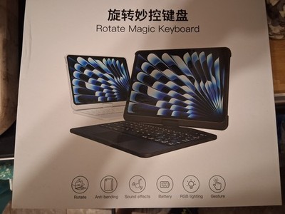 Rotate Magic Keyboard Compact, Battery, RGB Lighting, Sound, Black/White